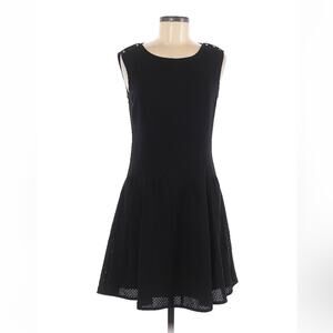 V-Grass drop waist little black cocktail party dress, size 6